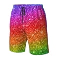 thumbnail image 5 of Kdxio Colorful Glitter Pattern Mens Casual Shorts - Drawstring Summer Beach Sports Shorts for Men, 5 of 9