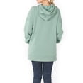 thumbnail image 5 of A2Y Women's Oversized Loose Fit Longline Long Sleeve Pockets Hoodie Sweatshirts Light Green S, 5 of 6