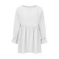 thumbnail image 5 of SNKSDGM Easter Shirts Plus Size Tops for Women 4X-5X Dressy Long Elastic Sleeves Shirts for Women Crewneck Pleated Tops Loose Blouse Fashion Cute Shirt Mini Dress Spring Fall Shirts for Women Trendy, 5 of 7