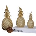 thumbnail image 3 of Figura de piña de resina, decoración de habitación, 3 piezas de adornos de frutas sintéticas, accesorios de piña reali（Champán ，grande + medio + pequeño） XianweiShao 8390605953781, 3 of 5