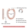 thumbnail image 2 of TINGN 925 Sterling Silver Post Cubic Zirconia Huggie Hoop Earrings 14K Gold Plated Pave CZ Huggy Hoop Earrings, 2 of 5