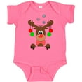 thumbnail image 3 of Inktastic Cute Christmas Reindeer with Red Nose, Ornaments and Bow Tie Boys or Girls Baby Bodysuit, 3 of 5