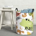 thumbnail image 6 of XMXT Collapsible Laundry Basket, Cartoon Animal Illustrations Waterproof Laundry Hampers Storage Baskets Dirty Clothes Hamper, 62L, 6 of 8