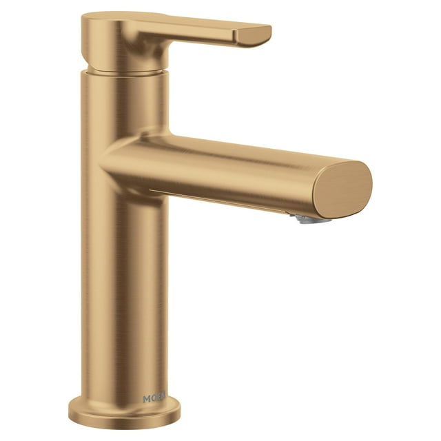 Grifo para lavabo de baño Moen Meena, dorado bronceado, de una sola manija