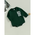 thumbnail image 3 of Bagilaanoe Newborn Baby Girl Boy Oversized Romper Sweatshirt Long Sleeve Bodysuit Letter Print Pullover 3M 6M 12M 18M Infant Casual Tee Tops, 3 of 8
