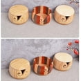 thumbnail image 4 of Compact and Portable Yarn Storage Bowl Wide Application Made with Wood Wooden Yarn Storage Bowl with Carved Holes, Type 3, 4 of 5