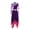 Purple, variant on Yruioon Praise Dance Dresses for Women Stylish Color Block Overlays Tunics Irregular Worship Dance Dress Blue L