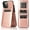 Pink, variant on Entronix Wallet Case for iPhone iPhone 15 Pro Max, PU Leather [6 Slots] Card Holder Flip Stand, Red
