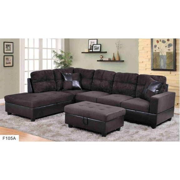 PonLiving Furniture Manter 104" Sectional with Ottoman PonLiving Manter 104" Sectional with Ottoman