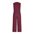 thumbnail image 2 of JUSLIO Linen Jumpsuits for Women Plus Size Drawstring V-Neck Loose Fashion Jumpsuits, 2 of 6