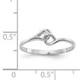 thumbnail image 5 of 14K White Gold AA Diamond Heart Ring Size 6, 5 of 7