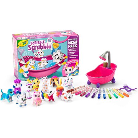 Crayola Scribble Scrubbie Pets Mega Pack, Animal Toy for Kids, Gift, Age 3+