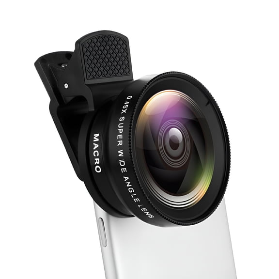GJX Universal Mobile Phone 0.45X Wide Angle 12.5X Macro High Clarity Lens for iPhone
