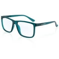thumbnail image 7 of MARE AZZURO Oversized Square Reading Glasses Men Large Readers Big Face 100 125 150 175 200 225 250 275 300 350 400 500 600 (Turquoise, 2.5), 7 of 7
