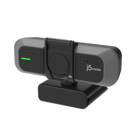 j5create - USB 3840 x 2160 Webcam for Laptops & Desktops - Black