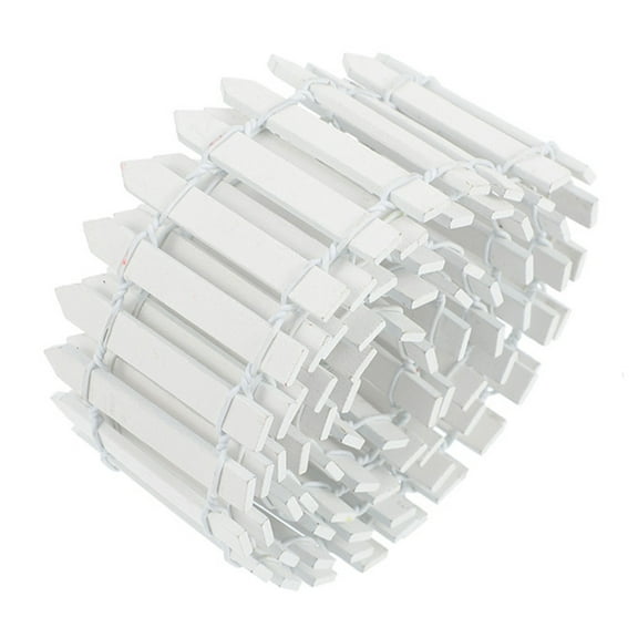 RENACLIPY Picket Fence Miniature Mini Fence Model White Wood 1Pack Ornament