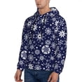 thumbnail image 3 of Naloa Snowflakes2 Men's Casual Hooded Collar Drawstring Hoodies Pullover Sweatshirts Casual Long Sleeve Shirts-4X-Large, 3 of 7