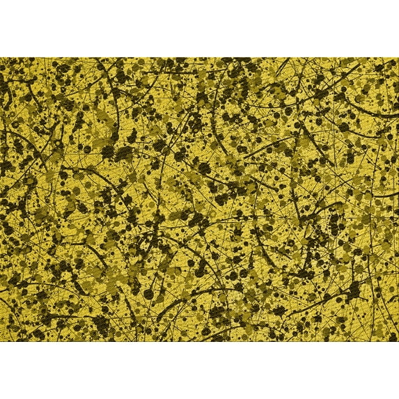 Ahgly Company Indoor Rectangle Patterned Deep Yellow Area Rugs, 3' x 5'