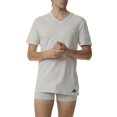 thumbnail image 4 of adidas Camiseta Hombre, Lote de 6 - Camiseta cuello pico, Active Core Cotton, color sólido Blanco/Negro/Gris S (Small), 4 of 7