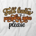 thumbnail image 2 of Fall Leaves and Pumpkin T-Shirt | Cool Fall White Tee Gift, 2 of 5