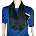 thumbnail image 2 of Solid Infinity Polyester Scarf with Hidden Zipper Pocket Black, 2 of 5
