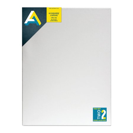 UPC: 0082435051307 | Art Alternatives Economy Cotton Stretched Canvas  18  x 24    2/Pkg.