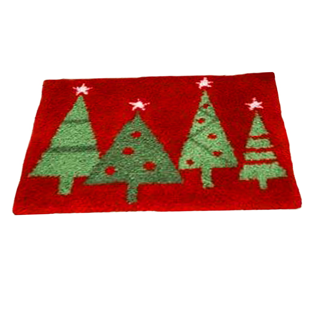 Latch Hook Rug Kits Sewing Carpet Cushion Embroidery Kit DIY Xmas Home Ornaments 