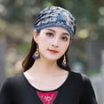 thumbnail image 5 of Cheers.US Turban for Women Peacock Pattern Embroidery Brimless Cap Bonnet Beanie Cap Headwrap, 5 of 8