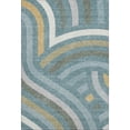 thumbnail image 2 of Addison Rugs Mayfield Premium Machine Washable Transitional Mid-century Modern Teal Rectangle Rug, 3' x 5', 2 of 8