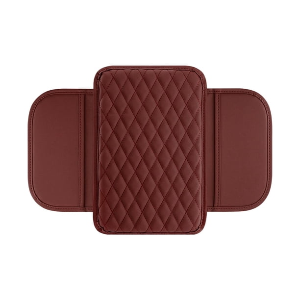 Cojín genérico para reposabrazos de coche, funda para caja de reposabrazos, almohadilla para consola central interior rojo