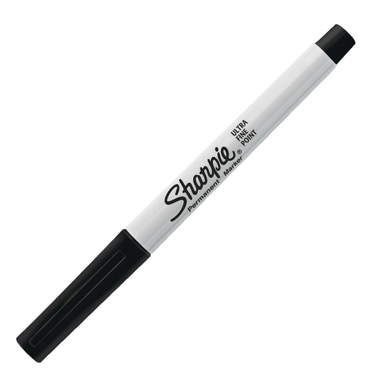 Sharpie Permanent Markers, Ultra Fine Point, Black, 12 Count