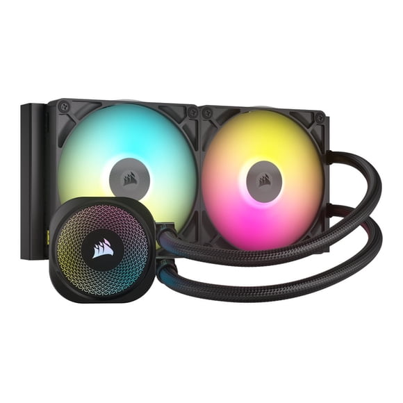 CORSAIR iCUE Link TITAN 280 RX RGB - Système de Refroidissement par Liquide - Taille du Radiateur : 280 mm - (pour : AM4, LGA1700, AM5, LGA1851) - Cuivre - 140 mm - Noir