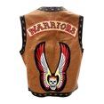 thumbnail image 2 of The Warriors Faux Leather Vest – Movie Costume Jacket For Halloween, Biker Style (Brown) 2 of 5