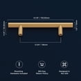 thumbnail image 4 of Tiradores para armarios de cocina Hickory Hardware Heritage, latón cepillado, 96 mm, 4 of 8