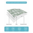 thumbnail image 5 of Quilts Twin XL Size, Sage Green White Leaves Soft Comforter Bedding Set for Bed, Spring Pastoral Rustic Botanical Lightweight Quilted Bedspread with Pillow Cover(2 Pieces) for All Season, 68x98 Inch, 5 of 6