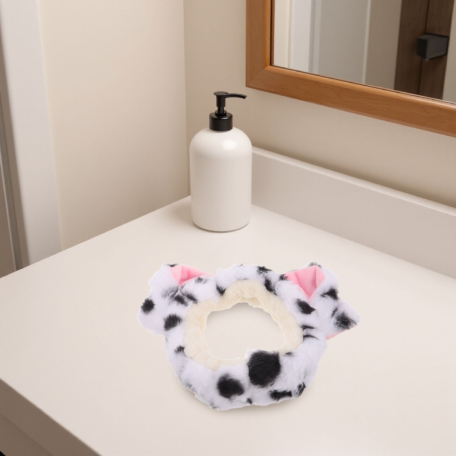 BESTYASH Dalmatian Ears Headband Multi Color Fluffy Effortless Hair Control Nonslip Wear