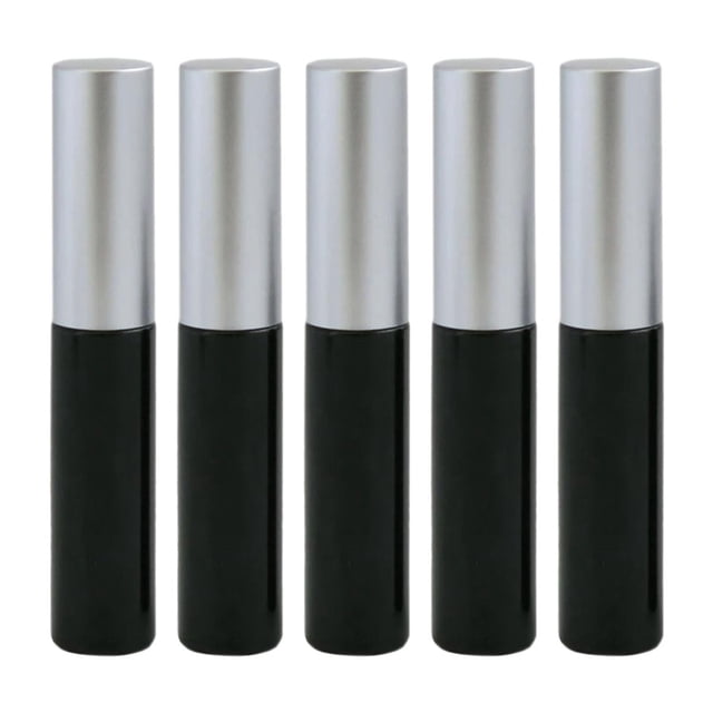 Delineador de Ojos VentDepot 5 pzas color Negro con tapa Plateada Plástico AS + ABS Rellenable MXEYE-005