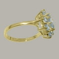 thumbnail image 3 of LBG British Made Solid 9k Yellow Gold Natural Aquamarine Womens Anniversary Ring - 33 size options - Size 12, 3 of 6