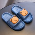 thumbnail image 4 of LNMQLPDBS Toddler Sandals Boys Children Cartoon Home Slippers Flat Anti Slip Soft Soles Indoor and Outdoor Bathroom Slipper Sandals for Boys and Girls Swim Shoes for Kids Blue 5.5-6 Years, 4 of 4