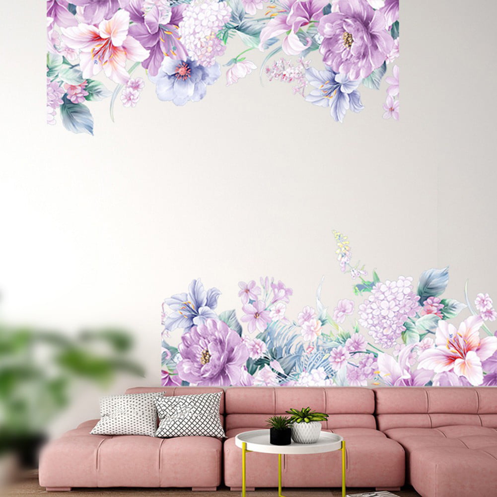 Removable Peony Flowers Wall Sticker Art Mural Decal DIY Home Room Decor Ti 