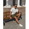 thumbnail image 2 of Pantalones cortos casuales de playa COOFANDY para hombre, color verde militar, talla XL, 2 of 9