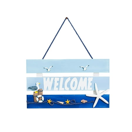 

NEGJ The Sea Is My Happy Place Sea House Decoration Home Hanging Sea Wall Decoration Sea Logo Sea House Logo Country Lake Decoration Home Flocked Wreath 18 Inch Baby Pumpkin Ornament