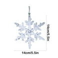 thumbnail image 4 of Outoloxit Christmas Acrylic Snowflake Ornaments Set of 6, 6-Inch Clear Ice Crystal Hanging Decor for Xmas Tree, Window, Home Festive Party Decoration, 4 of 8