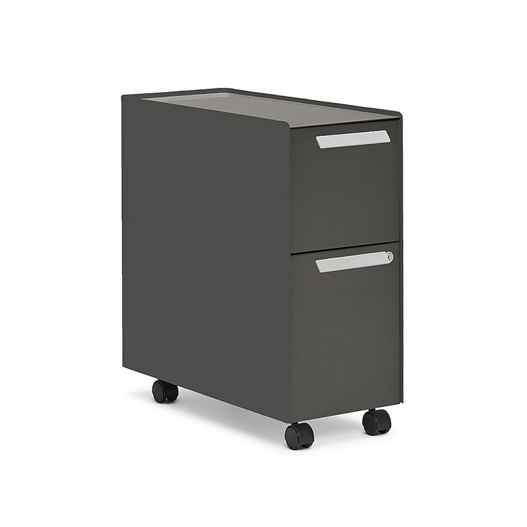 Radii 2-Drawer Mobile File Cabinet, 2 Legal/Letter-Size File Drawers, Flint, 10 Radii 2-Drawer Mobile File Cabinet, 2 Legal/Letter-Size File Drawers, Flint, 10