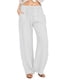 thumbnail image 1 of Pantalones de yoga holgados casuales de algodón y lino para mujer, pantalones largos para hacer ejercicio, 1 of 6
