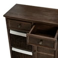 thumbnail image 2 of 31'' Solid Wood Accent Chest,Storage Cabinet with 4 Drawers,Door and 2 Tiers Shelves,Sideboard Buffet Cabinet for Living Room,Bedroom,Home Office,Walnut, 2 of 7
