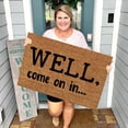 thumbnail image 5 of Clearance Sale Promotion "WELL, COME ON IN" Welcome Mat Natural Coir Door Mat Non Slip Doormat Rug with Rubber Backing Natural, Low Profile, Durable Rug for Indoor Outdoor Floor Mat 16x24IN, 5 of 5