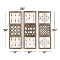 thumbnail image 4 of DecMode Farmhouse Carved Wood Cutouts with Hanging Bells Wall Décor, Set of 3 12"W x 36"H, 4 of 17
