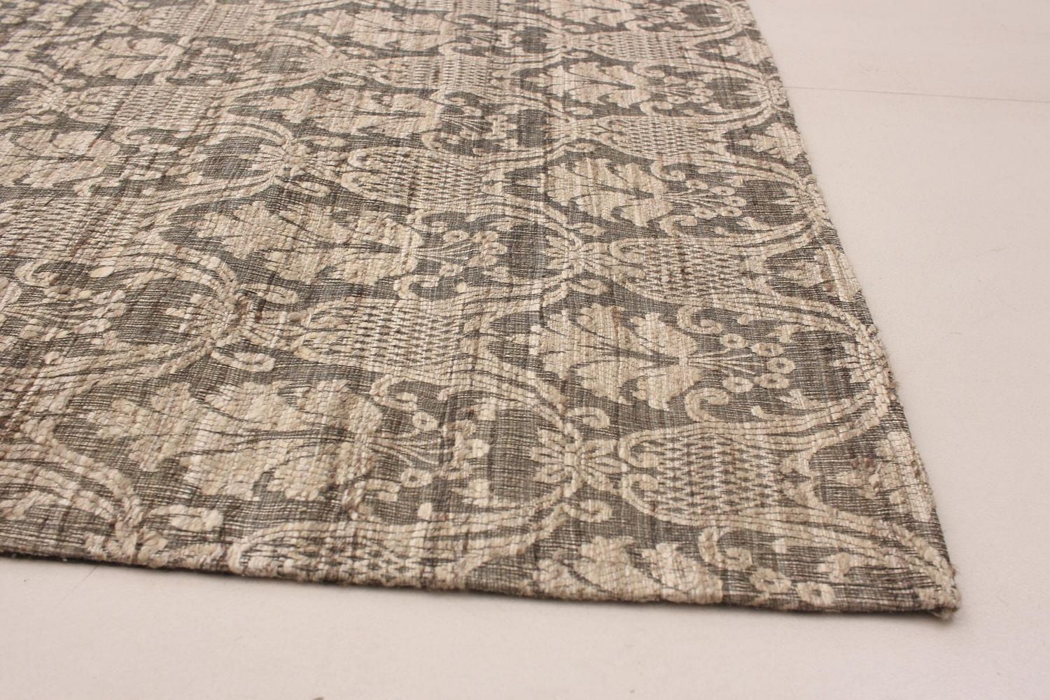 ECARPETGALLERY 4'6" x 6'6" Transitional Collage Handmade Area Rug for Living Room, Dining Room and Bedroom in Grey