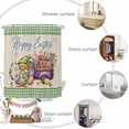 thumbnail image 3 of Shower Curtain for Bathroom Gnome Easter Egg Waterproof Bath Curtains Shower Curtains with Hooks,Purple Truck Spring Flower Green Linen Plaid Bathroom Curtain Privacy Drapes for Bathtubs 72x72in, 3 of 5